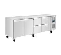 POLAR U-Series Double Door and 4 Drawer Counter Fridge 476L