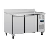 Polar U-Series Double Door Counter Fridge with Upstand, 282 Ltr