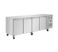 Polar U-Series Four Door Counter Fridge, Stainless Steel, 553 Ltr