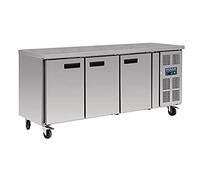 Polar U-Series G600 Triple Door Counter Freezer 417L, Stainless Steel