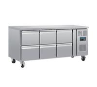 Polar U-Series Six Drawer Gastronorm Counter Fridge - DA548