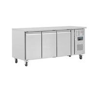 Polar U-Series Triple Door Counter Fridge, 417 Ltr