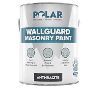 Polar Wallguard Anthracite Masonry Paint Exterior - 2.5 Litres | Waterproof Coating for Brick, Concrete, Stone, Pebbledash, and Ironwork | High Durability and Superior Protection for Exterior Walls