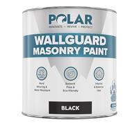 Polar Wallguard Black Masonry Paint Exterior - 500 ml | Waterproof Coating for Brick, Concrete, Stone, Pebbledash, and Ironwork | High Durability and Superior Protection for Exterior Walls