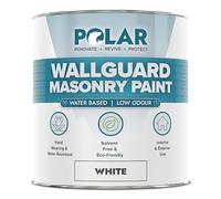 Polar WallGuard Masonry Paint - White Exterior Paint - 1L | Exterior Masonry Paint Coating for Brick, Concrete, Stone, Pebbledash and Ironwork, covering up to 55 m² per 5L