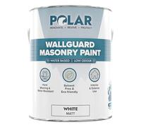 Polar WallGuard Masonry Paint - White Exterior Paint - 2.5L | Exterior Masonry Paint Coating for Brick, Concrete, Stone, Pebbledash and Ironwork, covering up to 55 m² per 5L