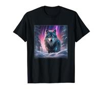 Polar Wolf with northern lights T-Shirt