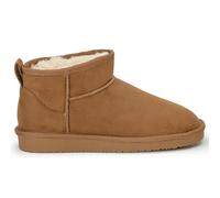 Polar Women Boots Slippers Faux Suede, Flexible Waterproof Anti Slip Rubber Sole With Memory Foam, Faux Fur-Lined Slip-On Slippers, Ladies Walking shoes for Indoor & Outdoor - Chestnut UK 3