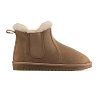 VIVA Women's Polar Women's Faux Fur Chelsea Boots - Slip-On Ankle Boot with Fleece in Tan | Size: 5 Viva Tan 5