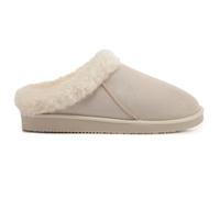 Polar Women’s Faux Suede Clog Style House Slippers - Cozy Shearling-Lined Slip-On Mules with Memory Foam Footbed & Non-Slip Rubber Sole - Warm Indoor Shoes for Winter Comfort - Beige 5