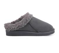 VIVA Polar Womens Faux Suede Clog Style House Slippers - Shearling-Lined - 8 - Grey