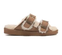Polar Women’s Faux Suede Strap Slide Sandals - Open-Toe Suede Slides with Adjustable Buckle Strap, Rubber Outsole, Plush Lining - Casual Slip-On Sandals for Indoor & Outdoor Wear - Tan 3