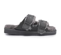 Polar Women’s Faux Suede Strap Slide Sandals - Open-Toe Suede Slides with Adjustable Buckle Strap, Rubber Outsole, Plush Lining - Casual Slip-On Sandals for Indoor & Outdoor Wear - Grey 4