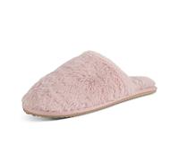 Polar Womens Fluffy Slippers - Bedroom Slippers with Anti-Slip and Funny Quote on the Sole - Memory Foam Warm House Slippers - Indoors Soft Faux Fur Mule Slipper Sandals - Pink AYC0935/UK4