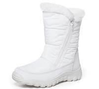 Polar Womens Memory Foam Twin Zip Opening Pull On Nylon Waterproof Thick Faux Fur Lined Winter Rain Snow Boots - UK7/EU40