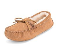 POLAR Womens Moccasins Real Suede Australian Loafers Slippers - 8 - TAN41 YC0225