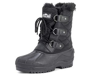 Polar Womens Short Snow Winter Tactical Mountain Waterproof Hiker Mid Calf Walking Boot - Black - UK5/EU38 - YC0363