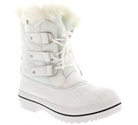 Polar Womens Snow Boot Nylon Short Winter Snow Rain Warm Waterproof Boots , White , 5 UK