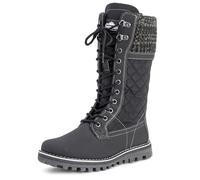 Polar Womens Snow Durable Outdoor Thermal Winter Warm Waterproof Mid Calf Boot - Jet Black - 7