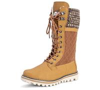 Polar Womens Snow Durable Outdoor Thermal Winter Warm Waterproof Mid Calf Boot - Tan - UK6/EU39 - YC0377