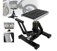 POLARBEAR Aluminum Adjustable Dirt Bike Stand Motorcycle Hoist Lift Silver | Hydraulic, 1200lbs Capacity, 10.6" to 17.32", Heavy Duty, CNC, Easy Operated, Dirt Pit Bike ATV E Scooter Maintenance