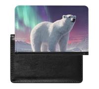 PolarBear in Northern Lights Passport Holder for Travel Cover Wallet