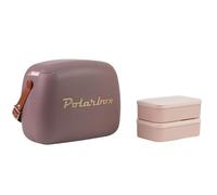 Polarbox Insulated Lunch Bag | Retro Reusable Lunch Bag with 2 Food Containers for Work, Travel, Beach, Camping, Hiking, 6L (Golden Mulberry)