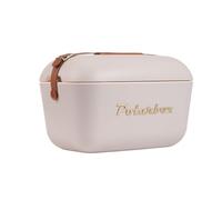 Polarbox Retro Beach Cooler Vintage Picnic Lunch Box Bag Portable Cooler Travel Camping Hiking 90s Style Ice Chest Extra Large Lightweight for Cans Beers & Seltzers 20L Pearl Gold