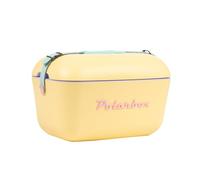 Polarbox Retro Beach Cooler Vintage Picnic Lunch Box Bag Portable Cooler Travel Camping Hiking 90s Style Ice Chest Medium Lightweight for Cans Beers & Seltzer Drinks 12L (Yellow)