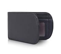 Polare Slim Curve Front Pocket RFID Blocking Italian Genuine Leather Bifold Wallet for Men, Black, S, Casual