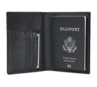 Polare Slim RFID Blocking Leather Passport Holder Travel Bifold Wallet For Men, Black, S, Bifold Leather Passport Holder