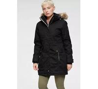 Polarino Black Hooded Parka Jacket UK 20 Plus (will fit UK 18 ) (ccc495.2)