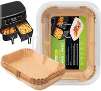 Polaris Private LTD® 100 Pcs Air Fryer Liners,Air Fryer Parchment Paper Liners, Air Fryer Accessories Baking PaperCompatible with Ninja AF300UK AF400UK SL400UK AF500UK Dual Zone Air Fryer