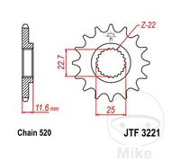 Polaris Scrambler 500 4WD 2000 - 2012 JT Front Sprocket 13 Teeth