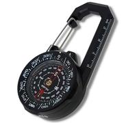 Polaris Tough Carabiner Compass with Rotating Bezel 60M waterproof water resistant for climbing Hiking