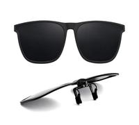 Polarised Clip On Sunglasses Flip Up Over Prescription Glasses Black 1 Pack | Polarised lenses that cut road and water glare - flips up without taking glasses off - clips over most prescription frames