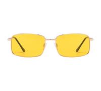 Polarised Night Vision Glasses Men's Design - Anti-Reflective Driving Glasses with UV Protection, Fashionable Metal Frame Glasses for Driving, Day Night Glasses with Comfortable Fit, Perfect for