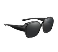 Polarised Over Glasses Sunglasses - All-Round Glasses for Men and Women, UV Protective Lenses with Square Frame, Driving, Riding, Outdoor Sports, Polarised Face Shadow Glasses, Comfortable Practice, c