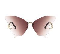 Polarised Sunglasses - Butterfly Sunglasses for Women | Outdoor Eyeglasses | Butterfly Uv Protection Oversized Frameless Eyewear Anti-Glare Trendy for Outdoor Women Summer Beach Festival Driving