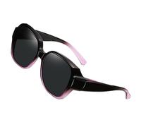 Polarised Sunglasses for Women, Polarised Sunglasses with Overglasses, Wrap Around Fitover for Men - UV Protection, Square Frame, Face Shadow Polarised for Driving, Riding, E, Siehe Beschreibung