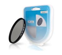 Polarising filter CPL, Ø 62 mm, minimises distracting light reflections, improves optical clarity and colour fidelity, circular polarising filter in aluminium mount, camera filter