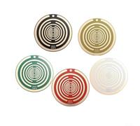 Polarization Energy Disc Set for Natural Pain Relief - Five Elements Wellness Pendant with Multi-Wave Oscillation for Headache Muscle Soreness - 10cm Copper Tracks(5 color)