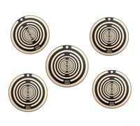 Polarization Energy Disc Set for Natural Pain Relief & Wellness - 5pcs Multi-Wave Oscillator for Headache Muscle Soreness - Copper Tracks ABS Shell 10cm(Black)