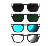 Polarized Clip for Ray-Ban Meta Blayzer RW7001 (Black+Green+Blue+Silver) | 4Pcs Discoloration Clip-on for Ray-Ban Meta Blayzer Optics Gen 2 (50-19) Matte Black Frame Protect Your Eyes, Cool & Fashion