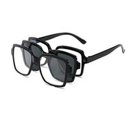 Polarized Clip on Reading Sunglasses Mens Presbyopia Eyewear with Optical Uv400 Lenses And Magnetic Negative Ion Ultra Light Full Frame,+1.00