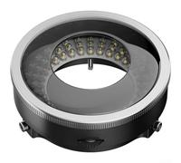 Polarized Led Ring Light For Microscope With 96 Angle Leds And Rotatable Analyzer For Glare Free Metal Inspection In Black Finish