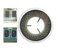 Polarized Microscope Light Anti Glare LED Ring Illuminator, USB Adjustable 96 LED Ring Light for Industry Monocular Binocular Trinocular Stereo Microscope Camera