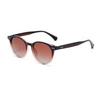 Polarized Round Large Frame Women's Sunglasses For Photography Men's Sun Glasses For Outdoor Driving And Beach Vacations(Brown)