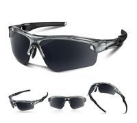 Polarized Sports Sunglasses for Men Women Youth Baseball Running Cycling Driving Fishing Tennis Golf TAC UV400 TR90, gray, One Size