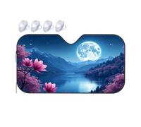 Polarized Sun Visor For Car A Serene Night Scene With A Full Moon Car Windshield Sunshade Blackout Shade Blackout Shade(76x140cm)